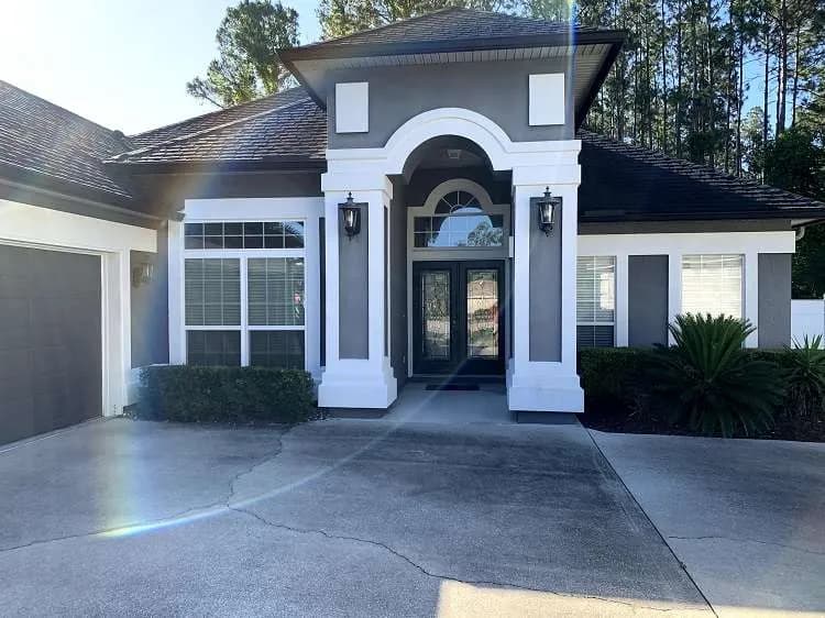 Custom double entry doors on a Florida home by Koehler Home Improvement